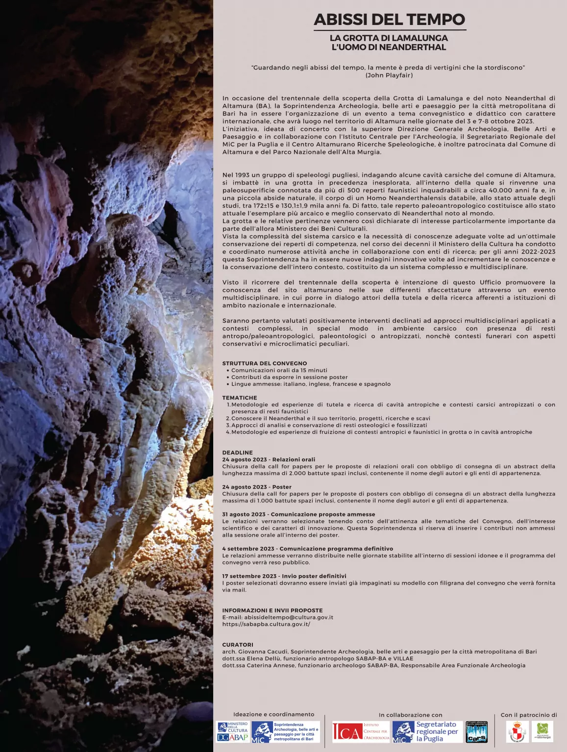 Locandina ABISSI DEL TEMPO pag. 2