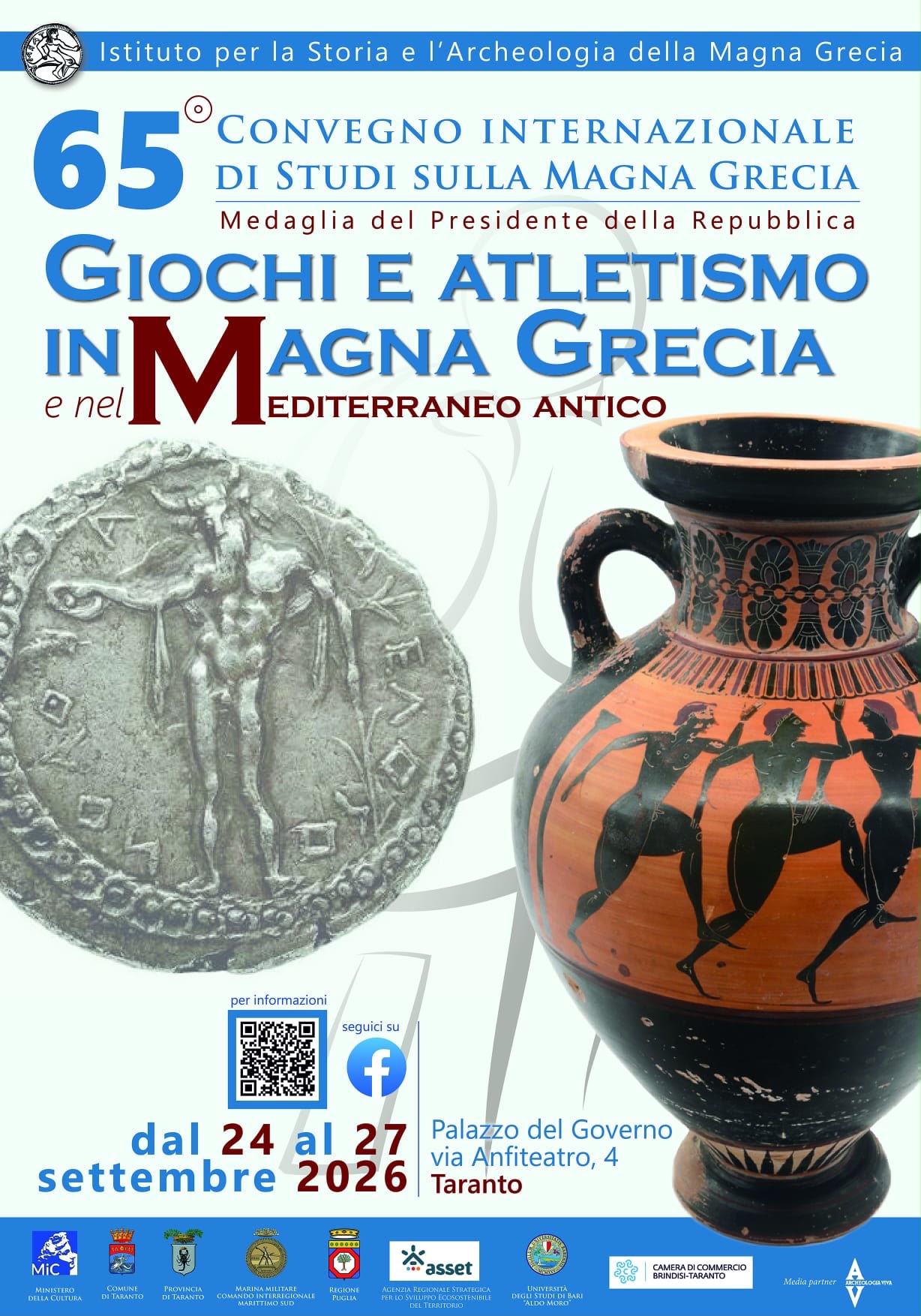 Locandina evento Giochi e atletismo in Magna Grecia e nel Mediterraneo antico